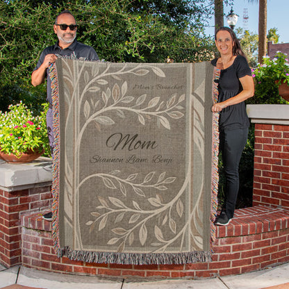 Personalized Mom Family Tree Blanket