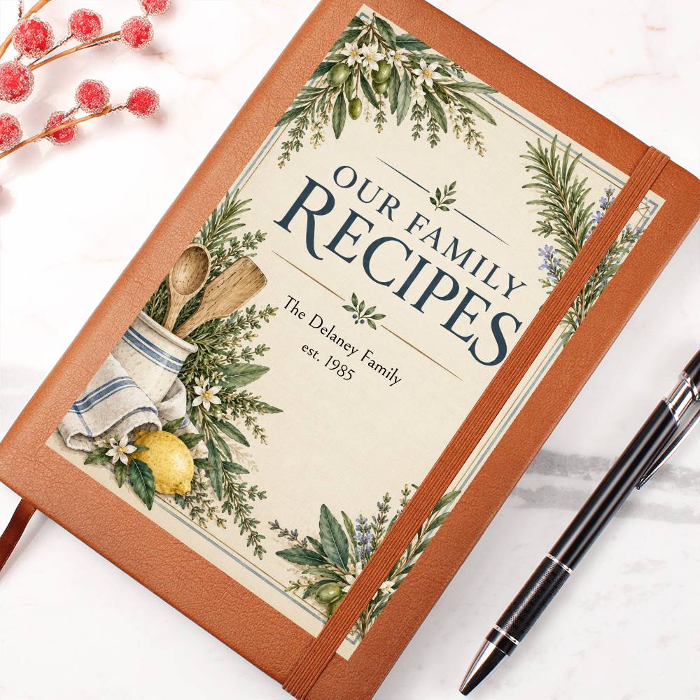 Personalized Family Recipe Journal | Custom Family Keepsake