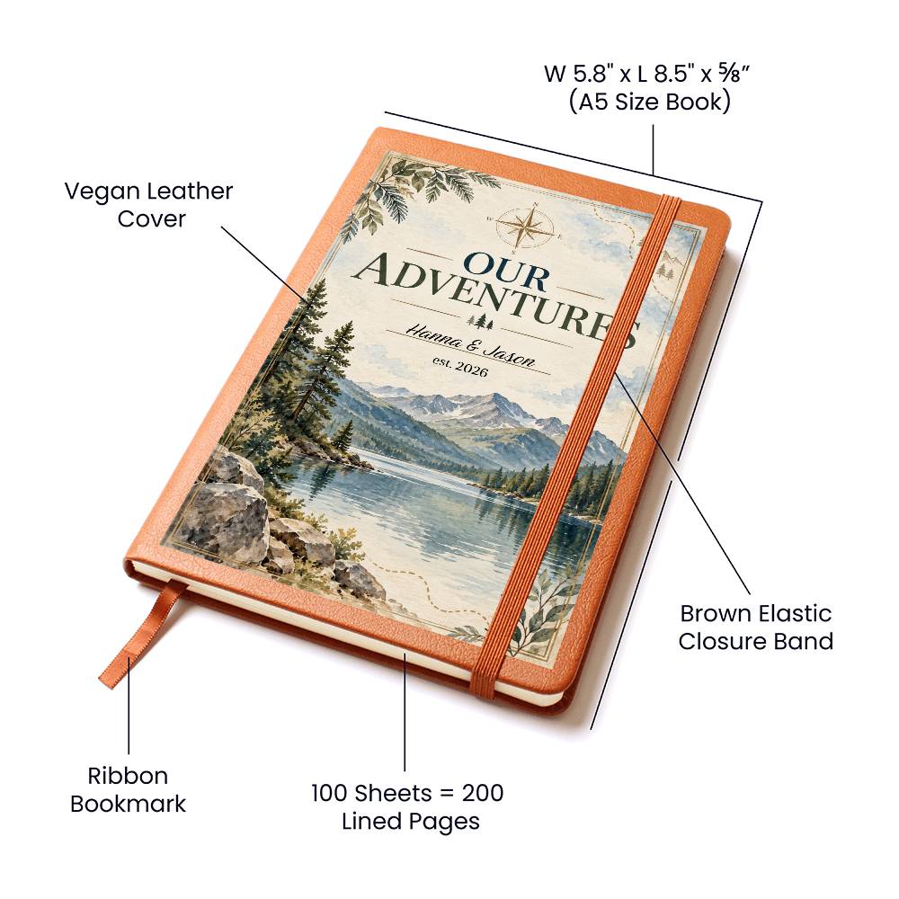 Personalized Our Adventures Journal for Couples