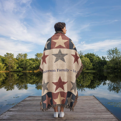 Personalized Patriotic Family Blanket