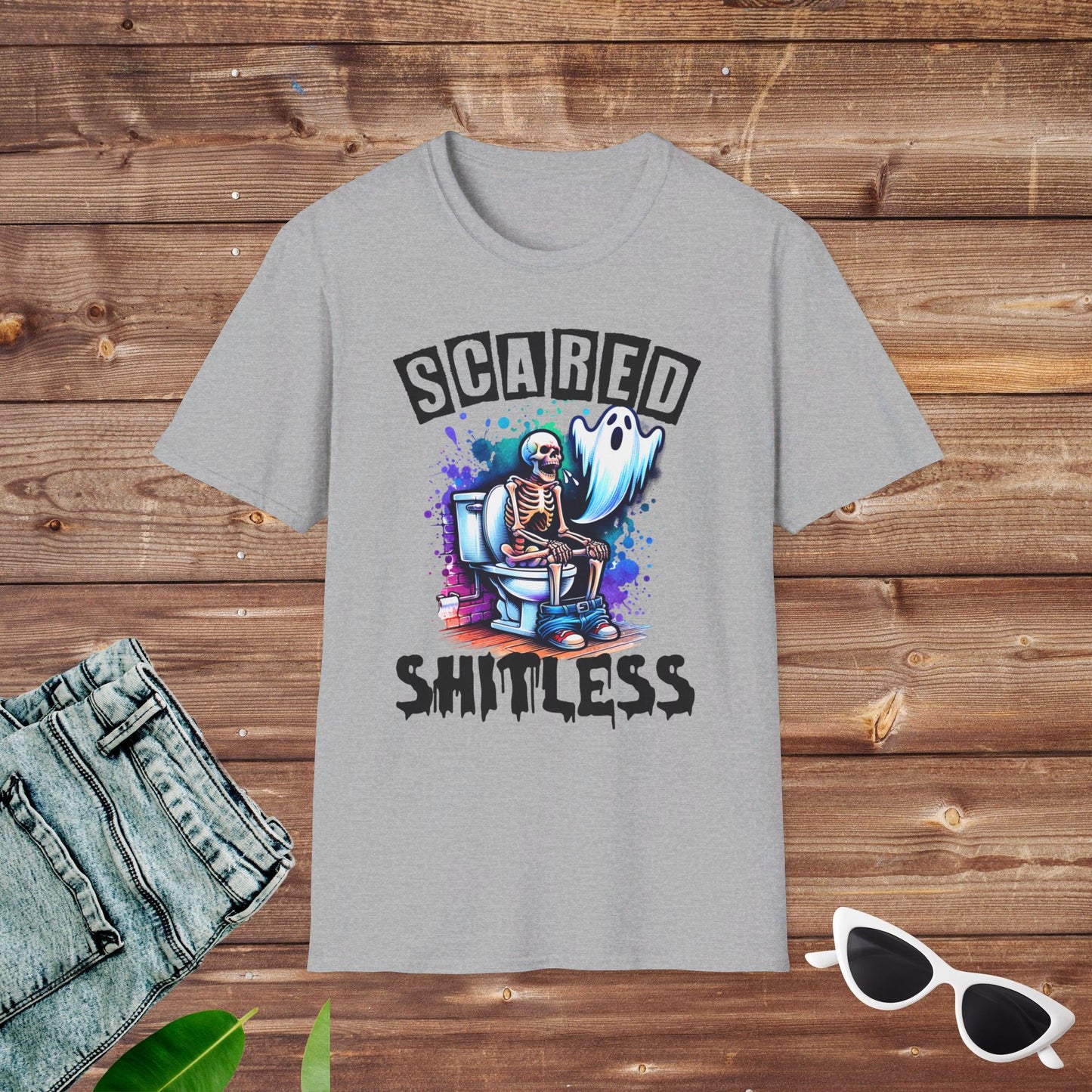 Scared Sh*tless Skeleton T Shirt