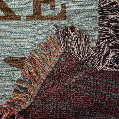 Personalized Lake House Blanket | Home Sweet Lake Cotton Throw | Custom Name | Kayak Cabin Lodge Heirloom Housewarming Gift