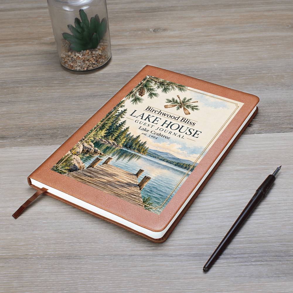 Personalized Lake House Guest Journal | Custom Family Keepsake