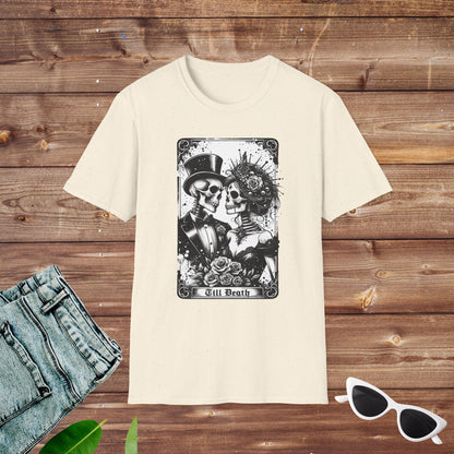 Til Death Lovers Wedding Skeleton Tarot T Shirt