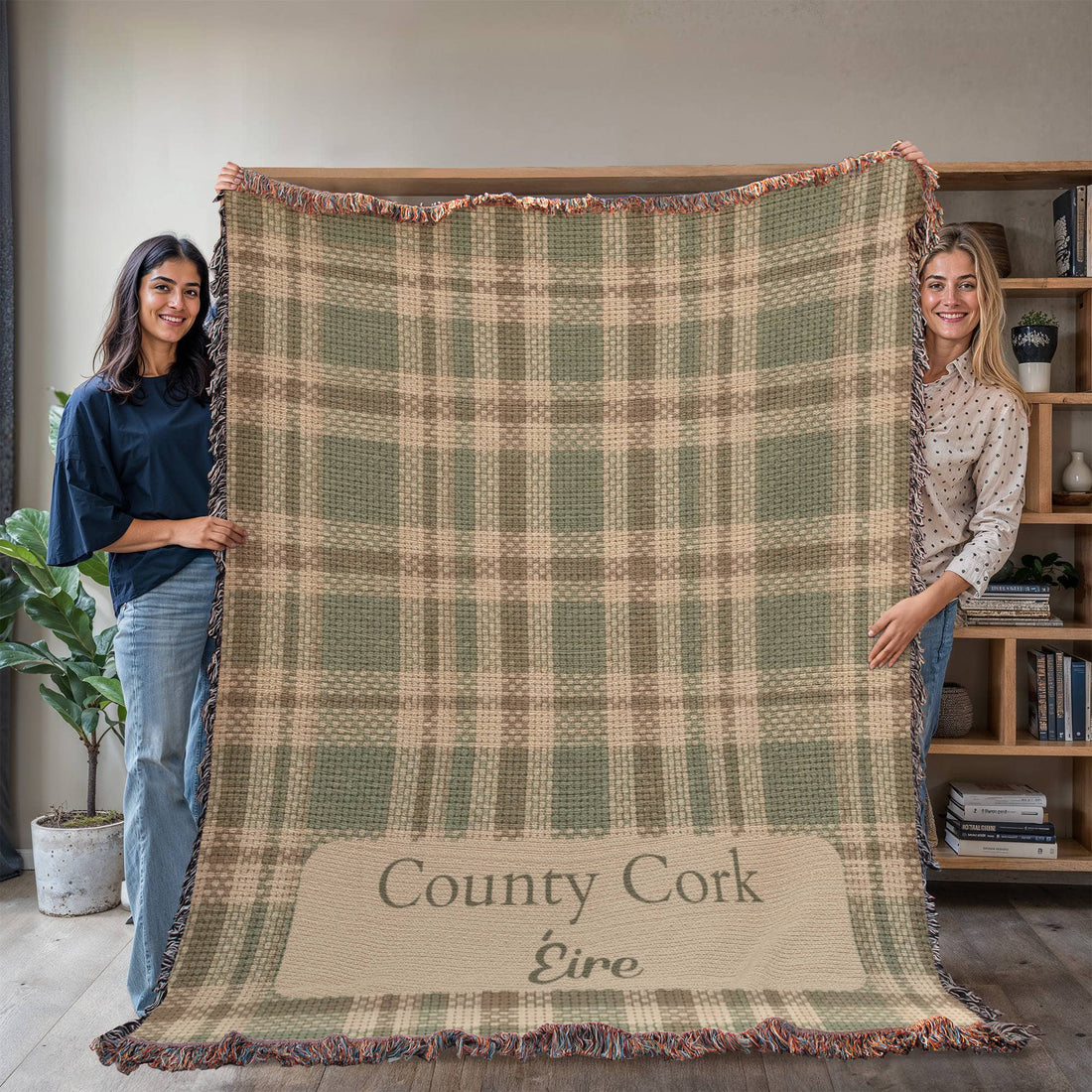 Irish County Blanket Gift| Personalized Ireland Location Throw