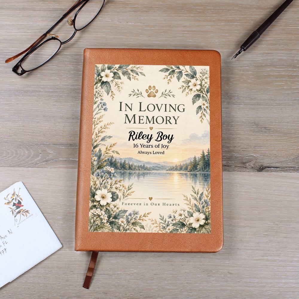 Personalized Pet Memorial Journal | Dog or Cat Remembrance Gift