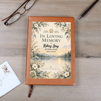 Personalized Pet Memorial Journal | Dog or Cat Remembrance Gift