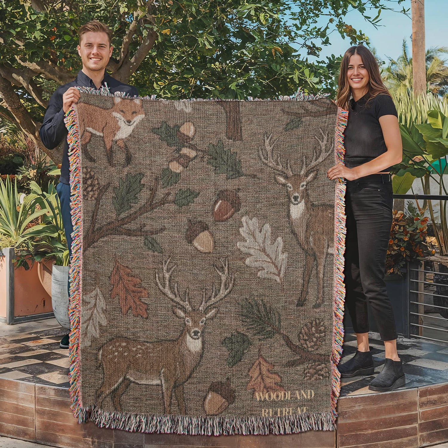 Personalized Woodland Blanket