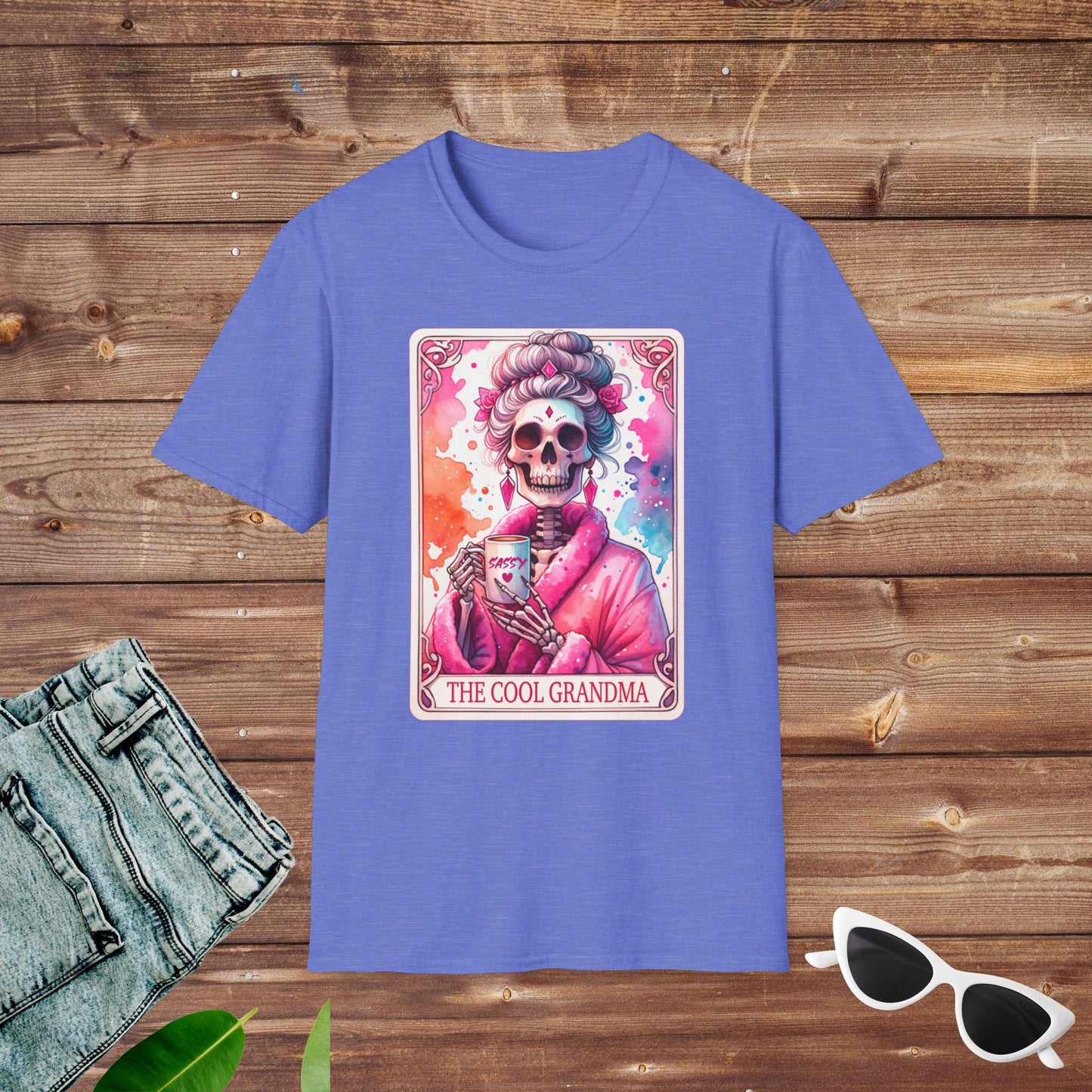 The Cool Grandma Witch Skeleton Tarot T Shirt