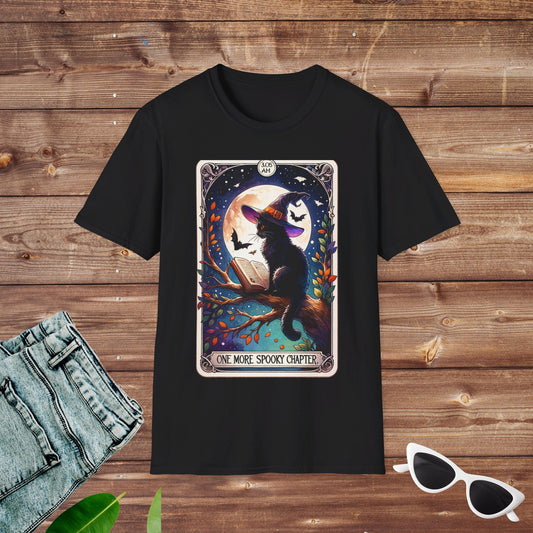 Black Cat Witch Book Lover T Shirt