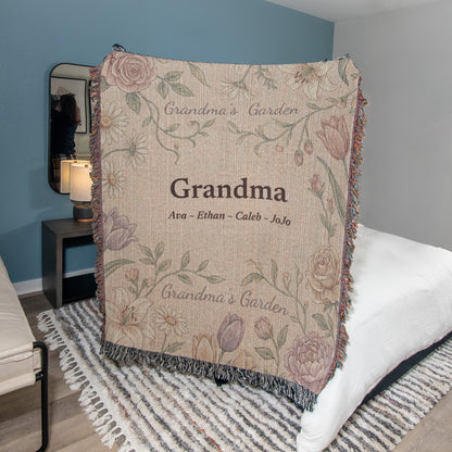 Personalized Grandma Garden Blanket