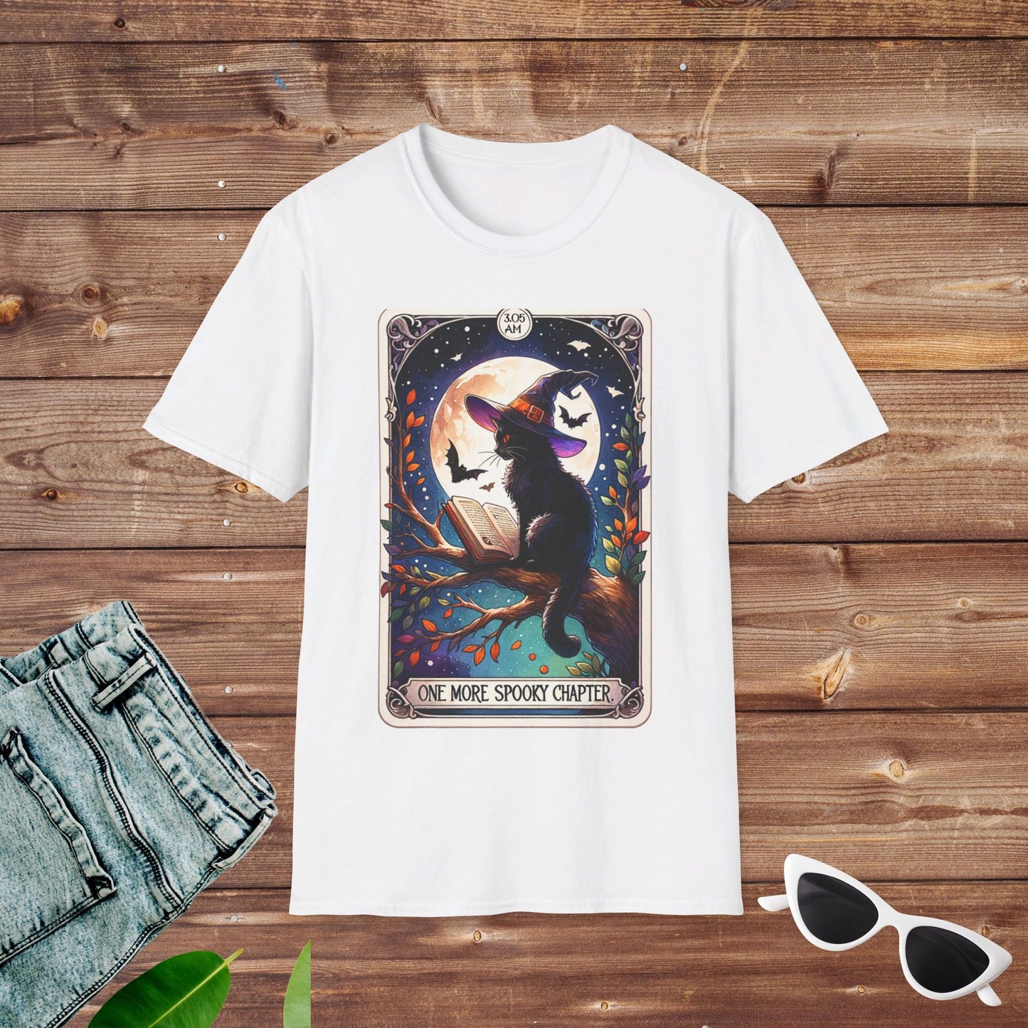 Black Cat Witch Book Lover T Shirt