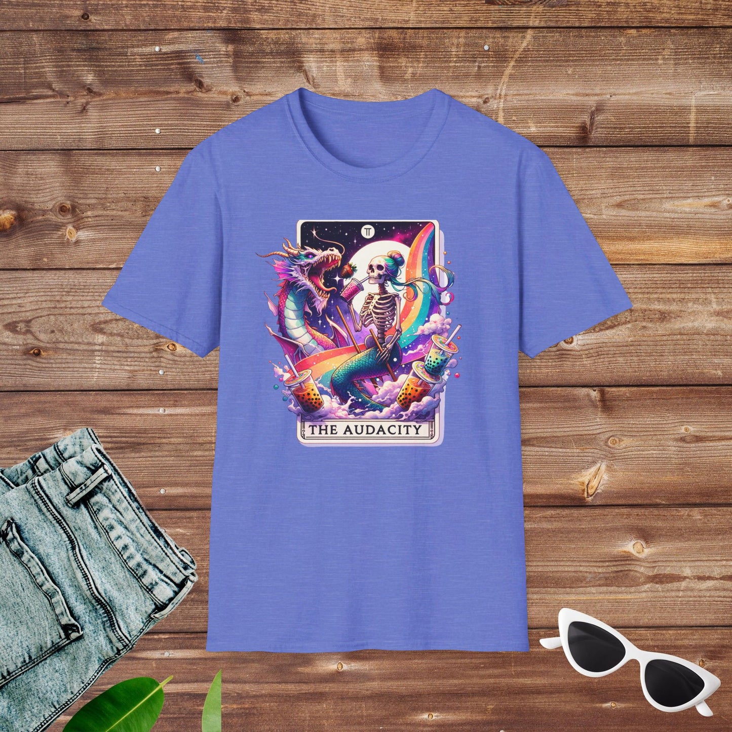 Audacity Mermaid Dragon Skeleton Tarot T Shirt