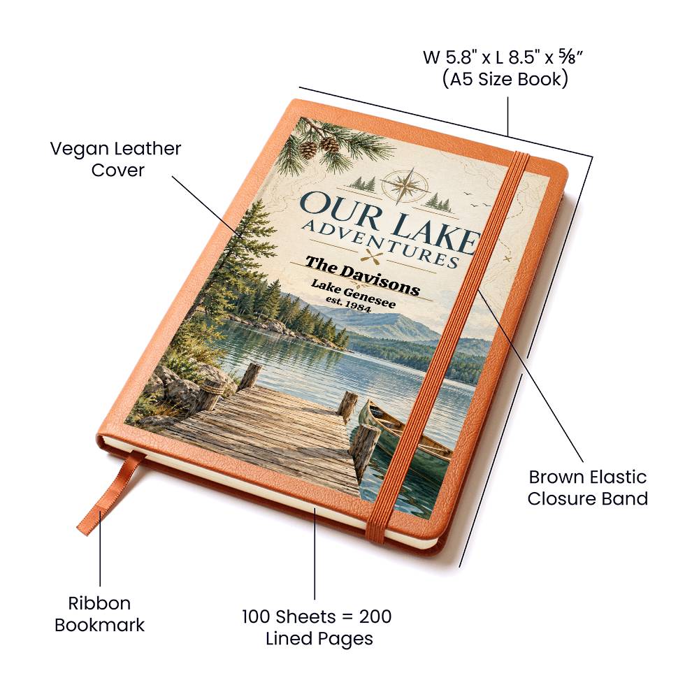Personalized Our Lake Adventures Family Journal