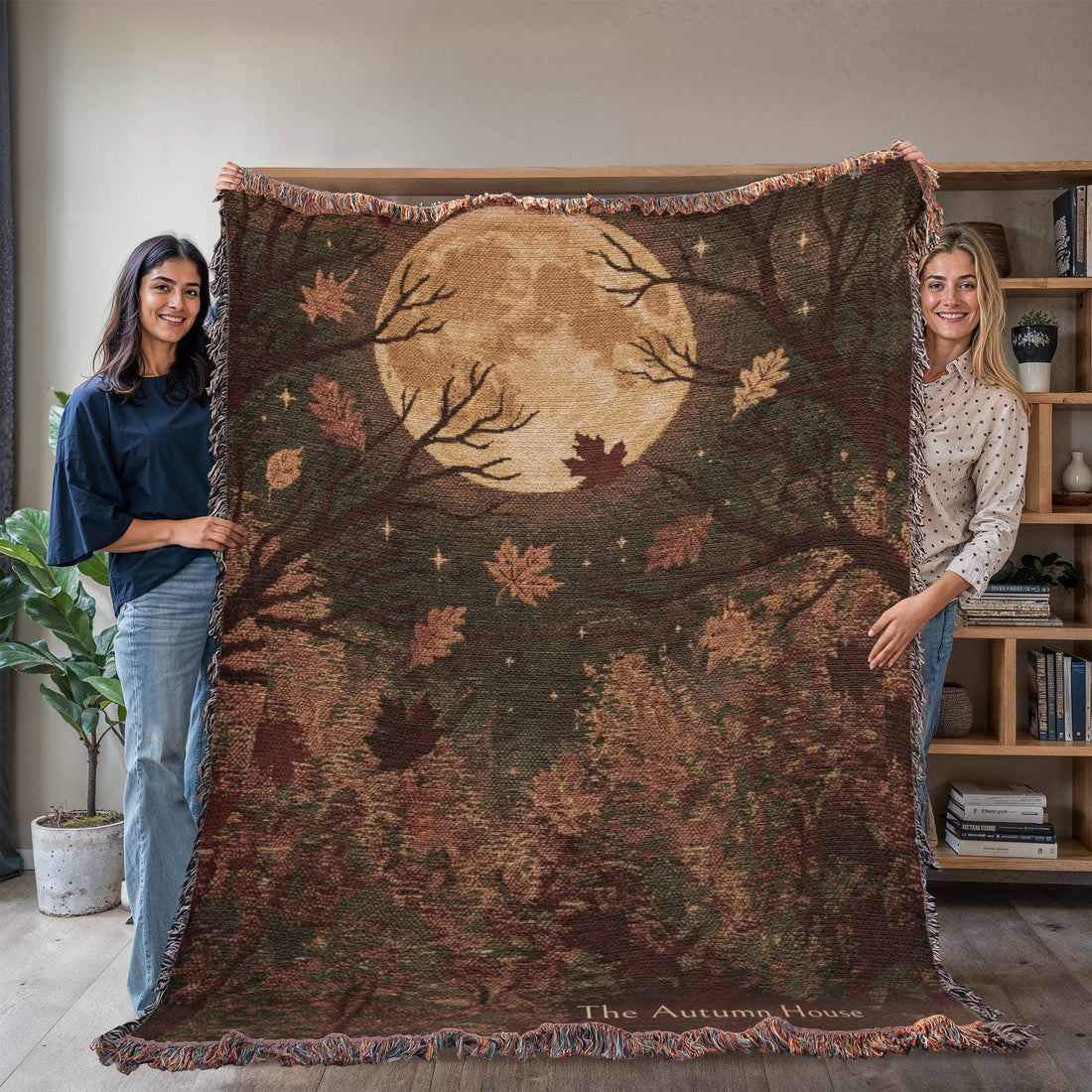 Personalized Autumn Moon Blanket