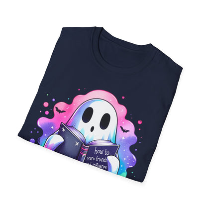 Pastel Goth Ghost Book Lover T Shirt