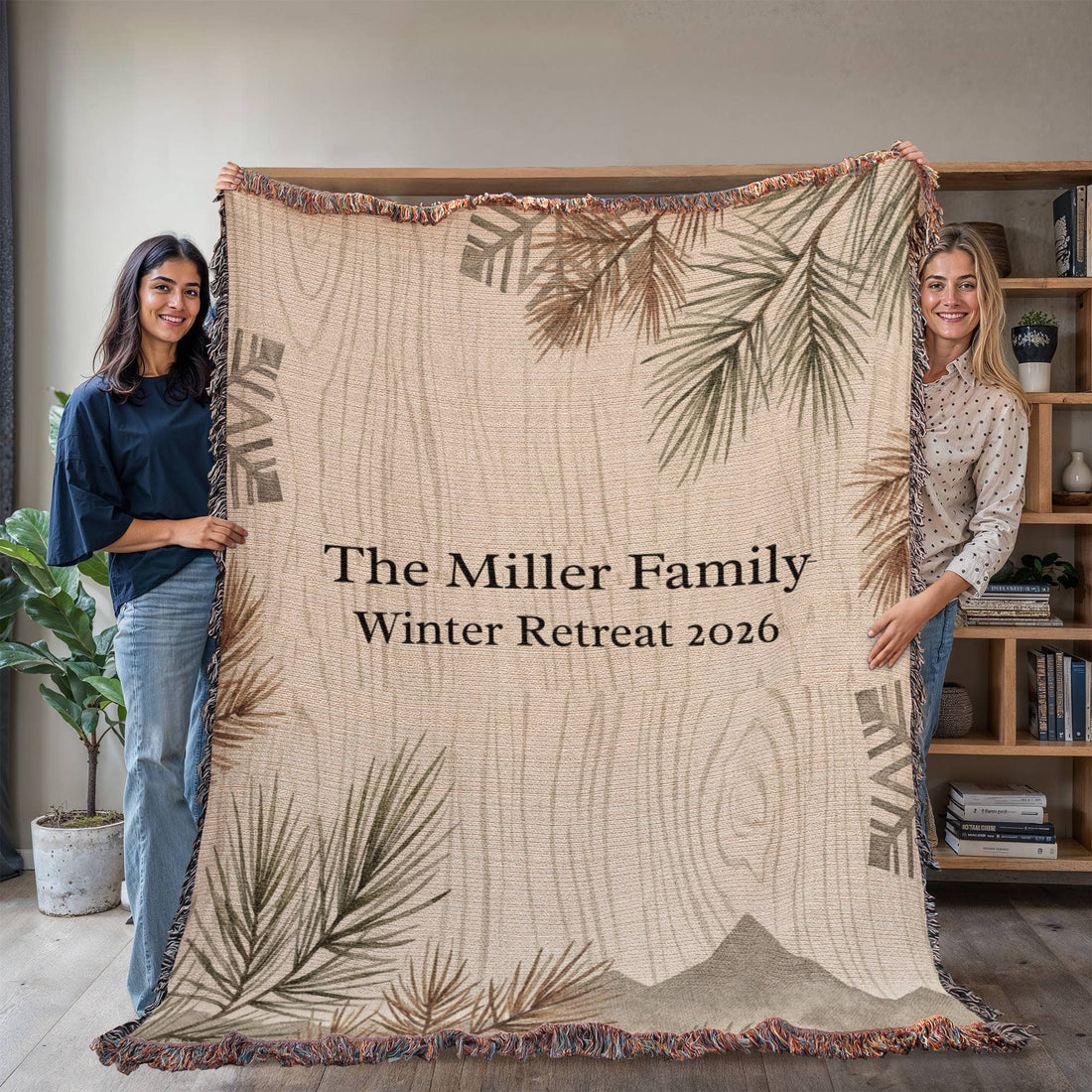 Personalized Winter Family Blanket
