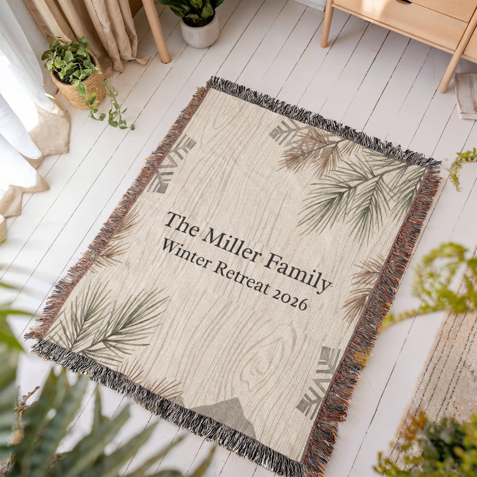 Personalized Winter Family Blanket