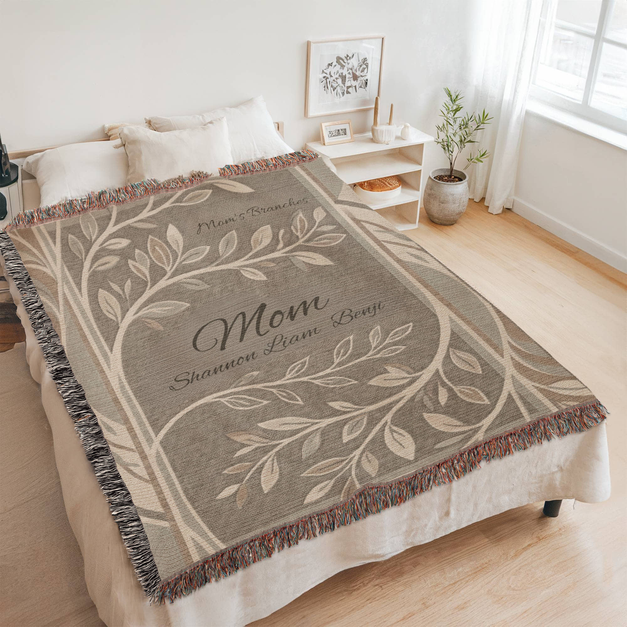 Personalized Mom Family Tree Blanket