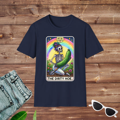 Dirty Hoe Gardener Plant Lover Witch Skeleton Tarot T Shirt