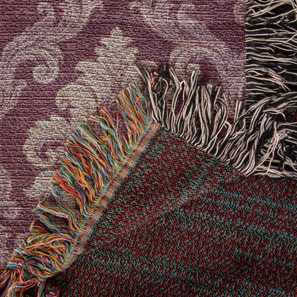 Personalized Wedding Blanket | Damask Floral Cotton