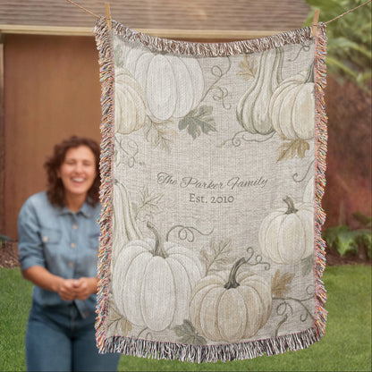 Personalized Pumpkin Family Blanket