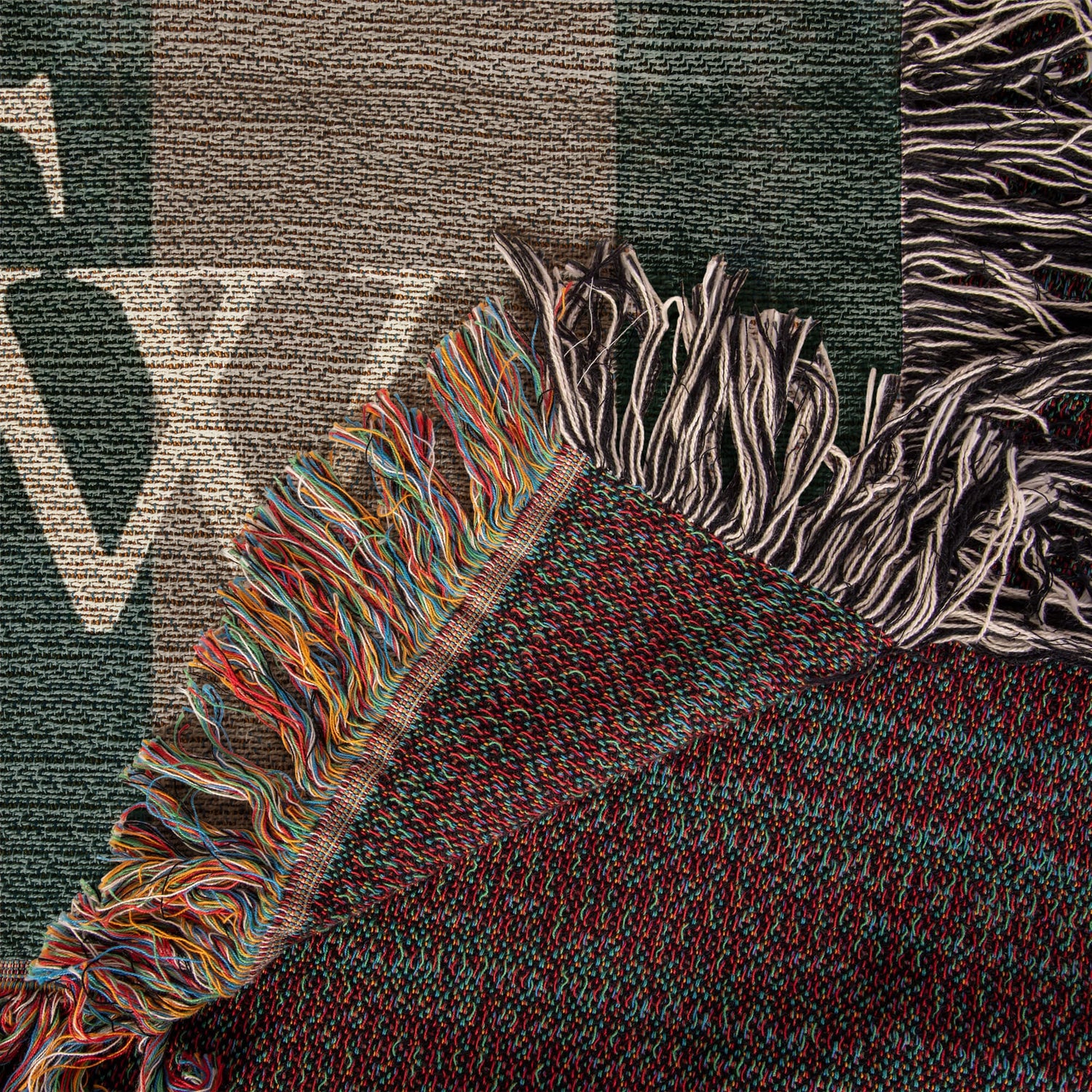 Monogram Lodge Blanket | Custom Initials Plaid Throw | Rustic Cabin Cotton Gift | Personalized Tartan Heirloom | Fringe Woven Blanket | Hunting Cabin Decor