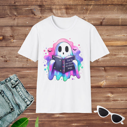 Pastel Goth Ghost Book Lover T Shirt