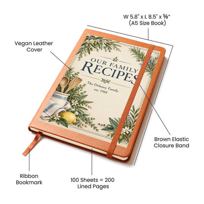 Personalized Family Recipe Journal | Custom Family Keepsake