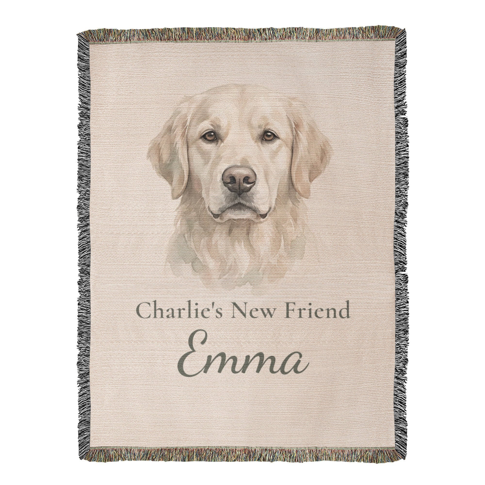 Personalized Baby Dog Name Gift • Custom Newborn Name Blanket