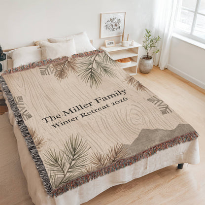 Personalized Winter Family Blanket
