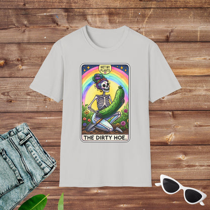 Dirty Hoe Gardener Plant Lover Witch Skeleton Tarot T Shirt