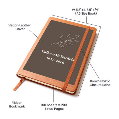 Remembering You Personalized Memorial Journal | Grief Keepsake