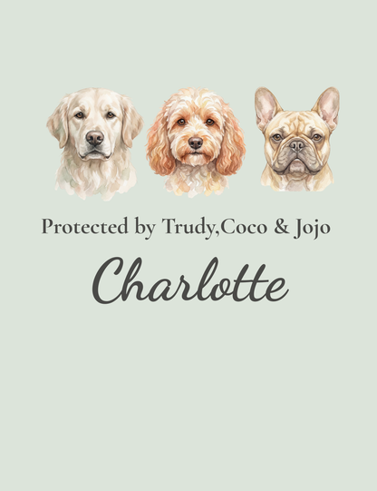 Personalized Baby Dog Name Gift • Custom Newborn Name Blanket • Baby &amp; Pet Announcement • Newborn Photo Prop • Baby Shower Gift