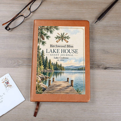 Personalized Lake House Guest Journal | Custom Family Keepsake