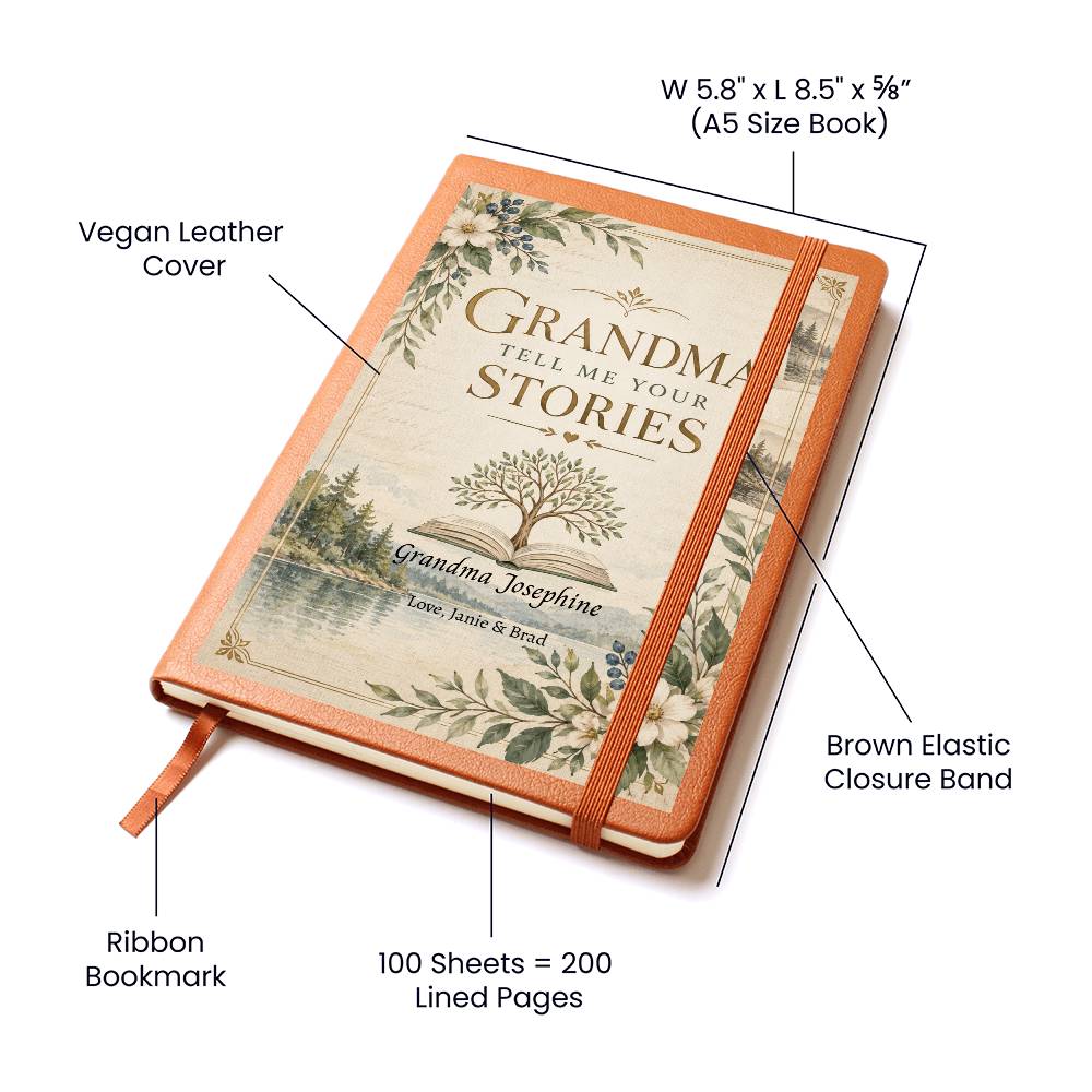 Grandma Tell Me Your Stories Personalized Journal