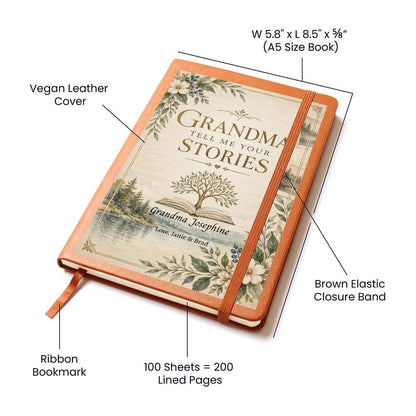 Grandma Tell Me Your Stories Personalized Journal