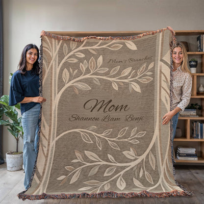 Personalized Mom Family Tree Blanket