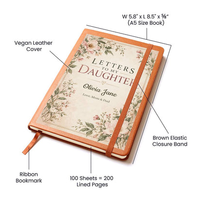 Letters to My Daughter Personalized Journal | Keepsake Gift