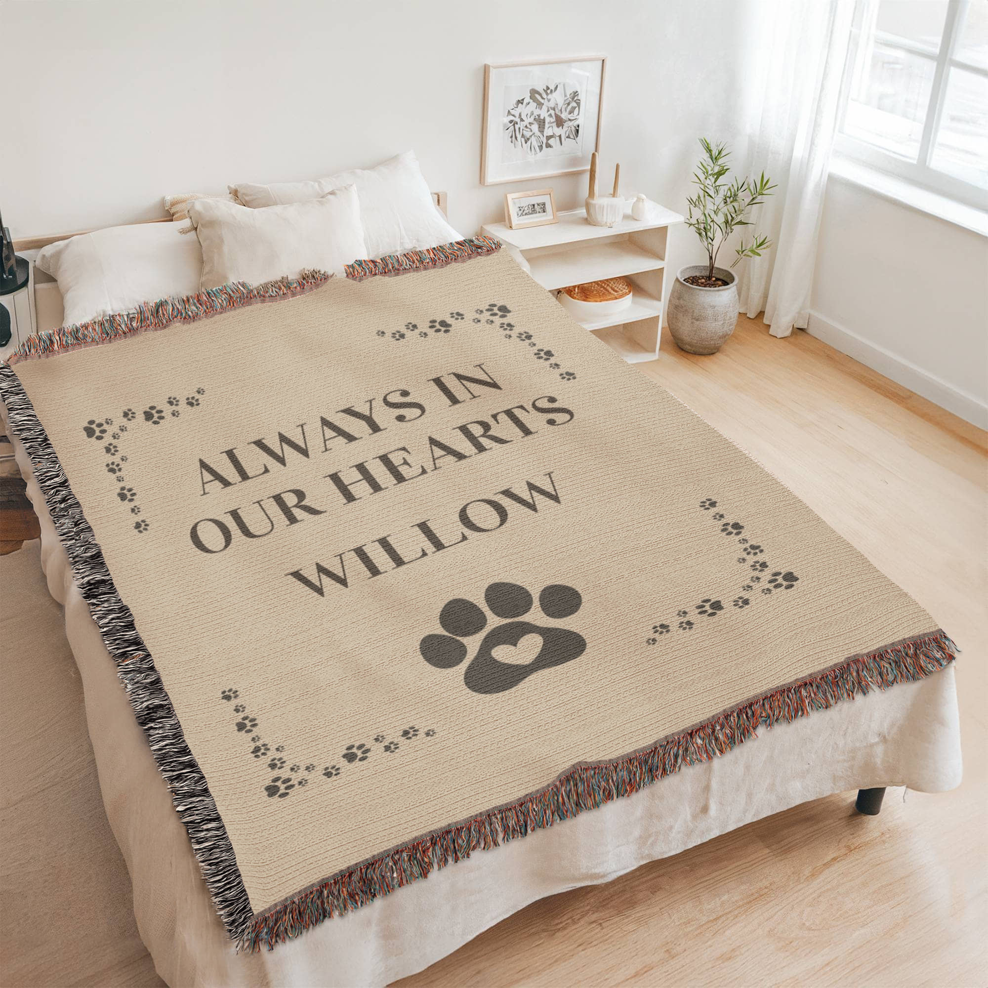 Pet Memorial Blanket | Personalized Pet Name