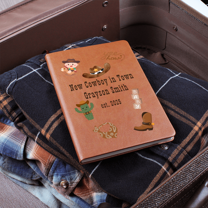 Personalized Baby Cowboy Journal or Baby Shower Guestbook
