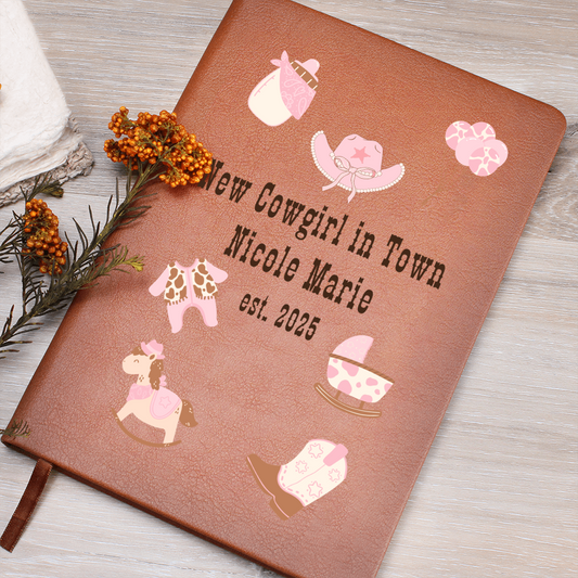 Personalized Baby Cowgirl Journal or Guestbook