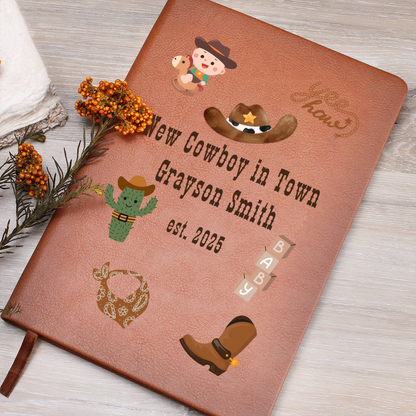 Personalized Baby Cowboy Journal or Baby Shower Guestbook