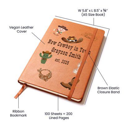 Personalized Baby Cowboy Journal or Baby Shower Guestbook