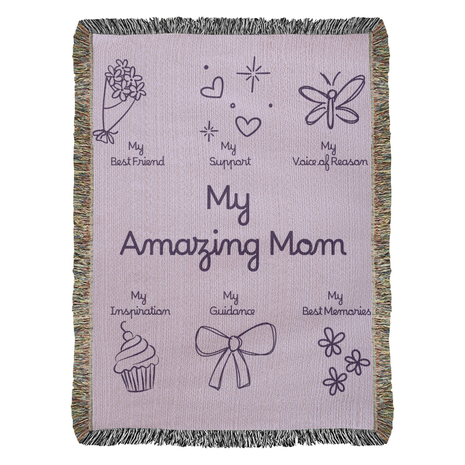 For My Mom Blanket | My Amazing Mom Cotton Throw