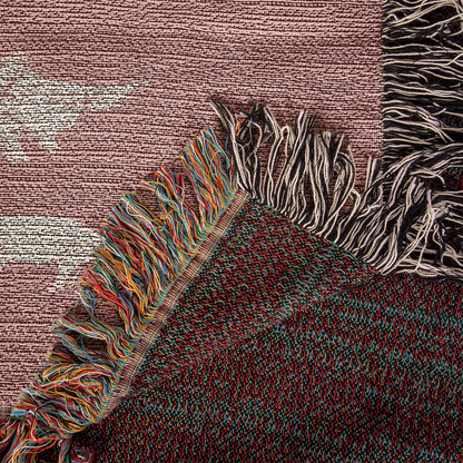 Pink Pig Heirloom Woven Blanket