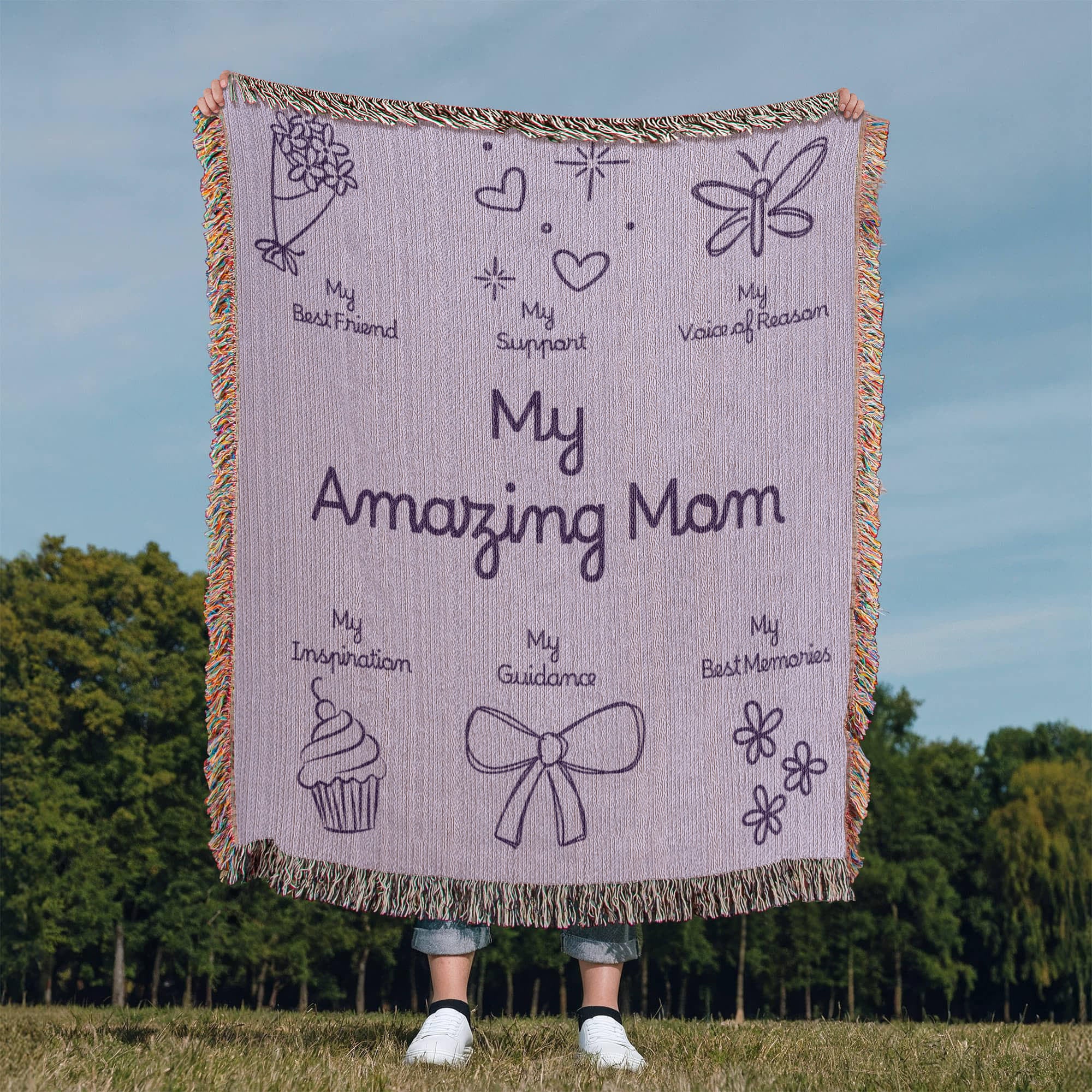 For My Mom Blanket | My Amazing Mom Cotton Throw