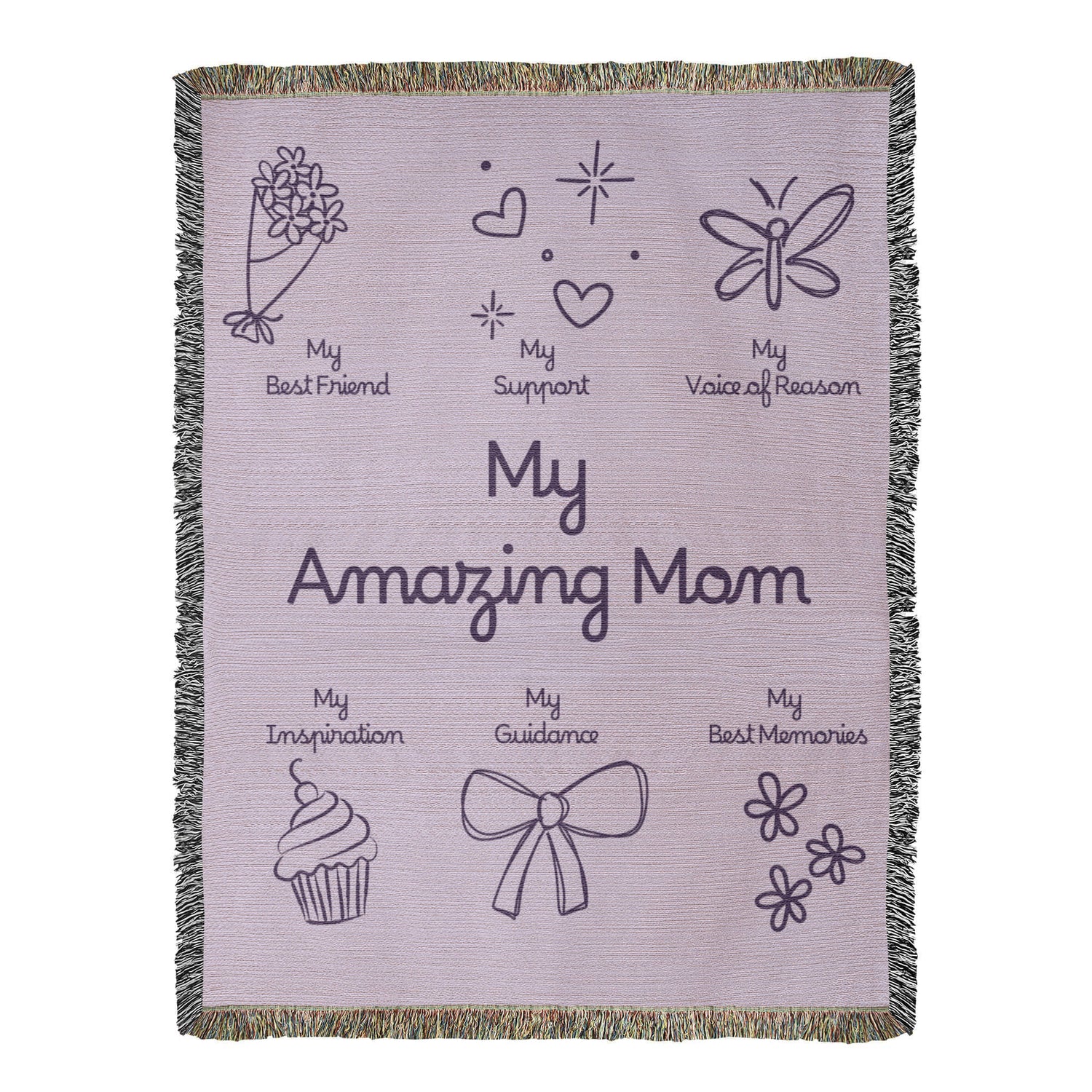 For My Mom Blanket | My Amazing Mom Cotton Throw