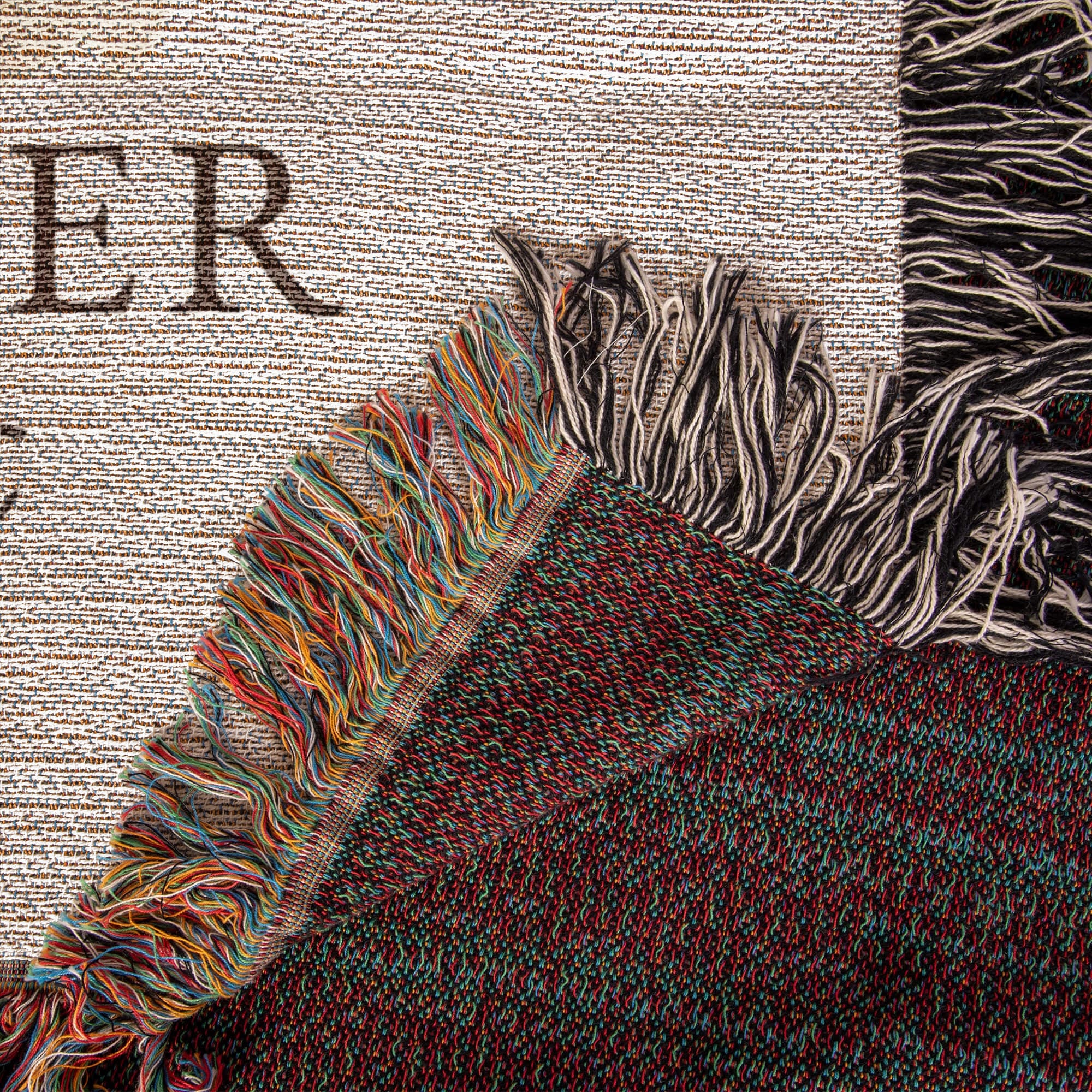 Protected By Dog Blanket | Custom Pet Baby Name Throw | Personalized Dog Breed Cotton | Nursery Guardian Gift | Heirloom Woven Fringe Blanket | New Baby Dog Gift