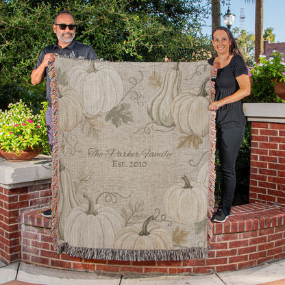 Personalized Pumpkin Family Blanket